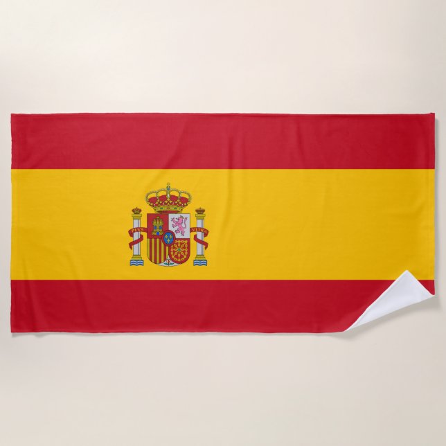 Serviette De Plage Drapeau de l'Espagne (Devant)