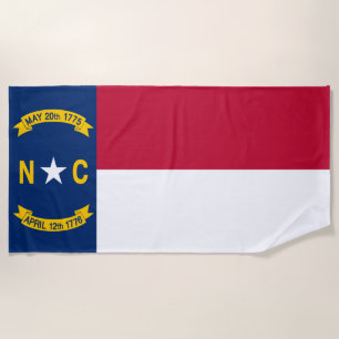 Serviette De Plage Drapeau de l'État de Caroline du Nord
