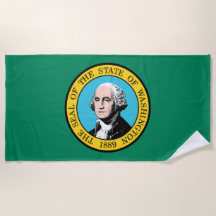 Serviette De Plage Drapeau de l'État de Washington