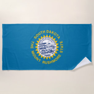 Serviette De Plage Drapeau de l'État du Dakota du Sud