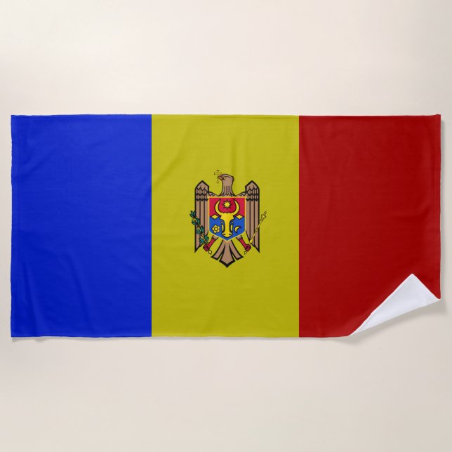 Serviette De Plage Drapeau de Moldova (Devant)