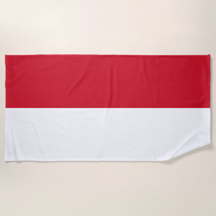 Serviette De Plage Drapeau de Monaco