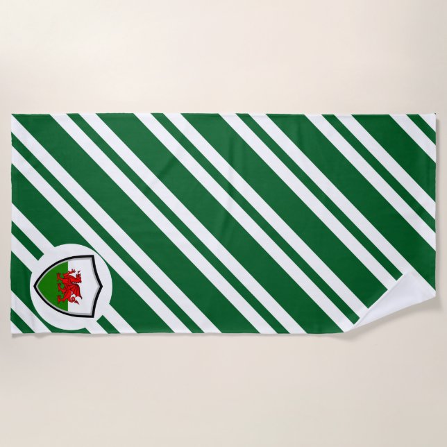 Serviette De Plage Drapeau de plage gallois (Devant)
