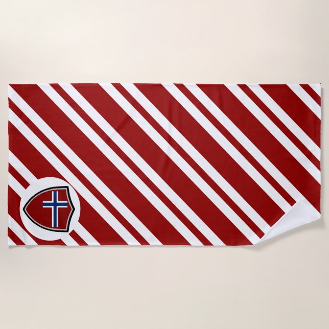 Serviette De Plage Drapeau de plage norvégien (Devant)
