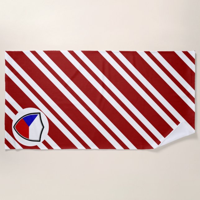 Serviette De Plage Drapeau de plage tchèque (Devant)
