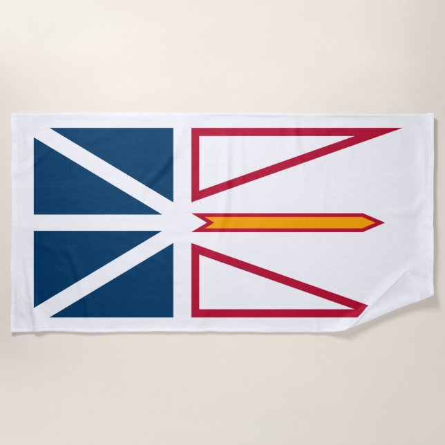 Serviette De Plage Drapeau de Terre-Neuve-et-Labrador (Canada) (Devant)