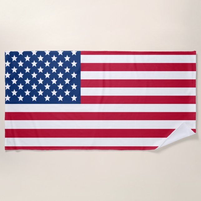 Serviette De Plage Drapeau des États-Unis (Devant)