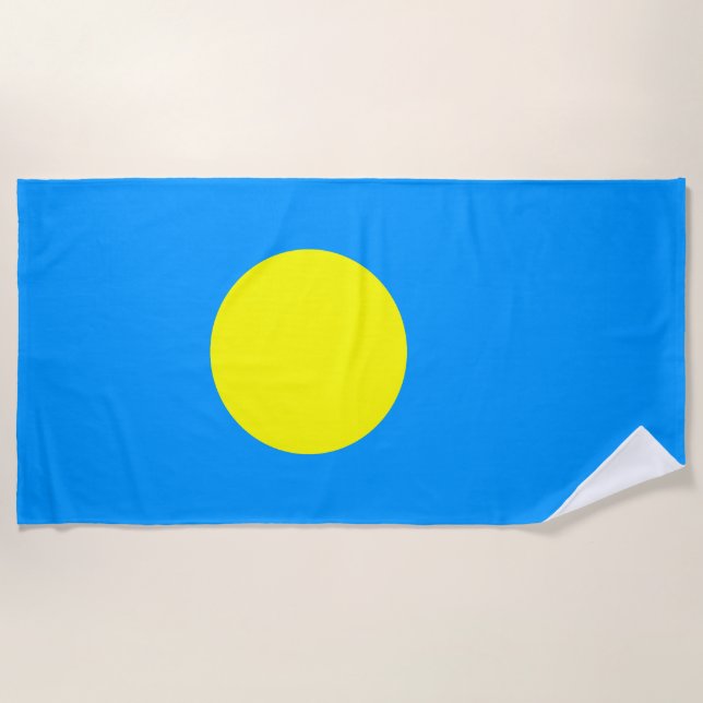 Serviette De Plage Drapeau des Palaos (Devant)