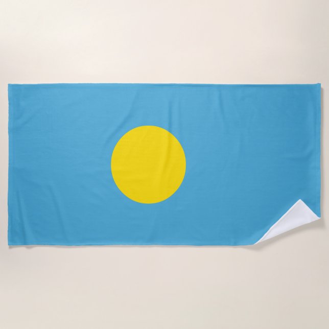 Serviette De Plage Drapeau des Palaos (Devant)