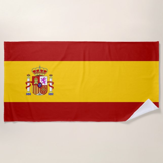 Serviette De Plage Drapeau d'Espagne (Devant)