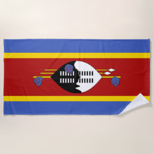 Serviette De Plage Drapeau d'Eswatini