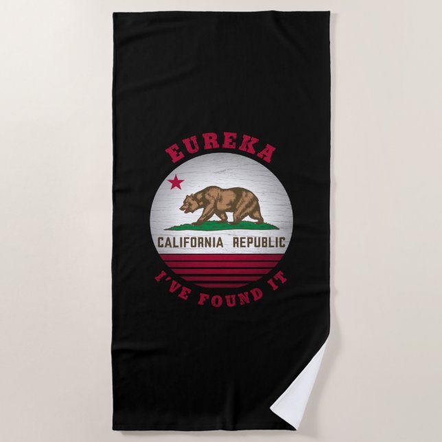 SERVIETTE DE PLAGE DRAPEAU D'ÉTAT DE CALIFORNIE EUREKA (Devant)