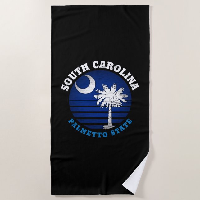 SERVIETTE DE PLAGE DRAPEAU D'ÉTAT DE PALMETTO DE CAROLINE SUD (Devant)