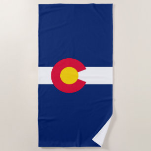 Serviette De Plage Drapeau d'état du Colorado sur