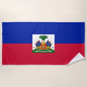 Serviette De Plage Drapeau d'Haïti
