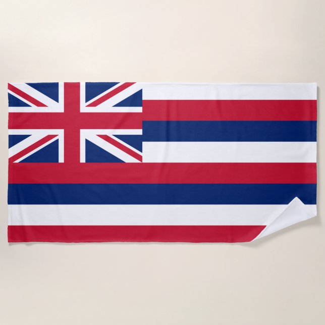 Serviette De Plage Drapeau d'Hawaï (État des États-Unis) (Devant)