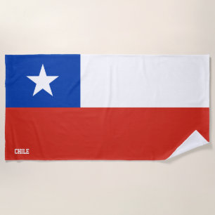 Serviette De Plage Drapeau du Chili Splendide Patriotique