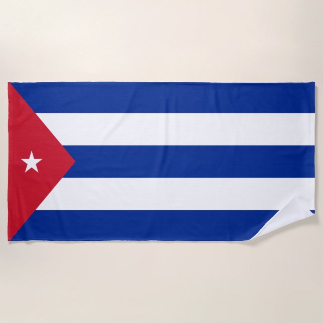 Serviette De Plage Drapeau du Cuba (Devant)