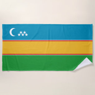 Serviette De Plage Drapeau du Karakalpakstan