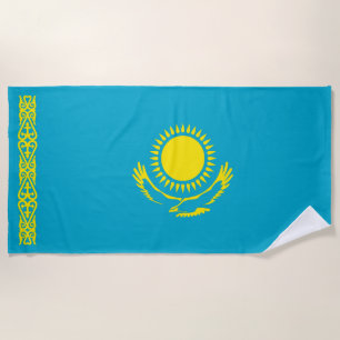 Serviette De Plage Drapeau du Kazakhstan