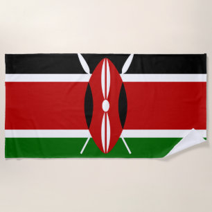 Serviette De Plage Drapeau du Kenya