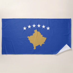 Serviette De Plage Drapeau du Kosovo
