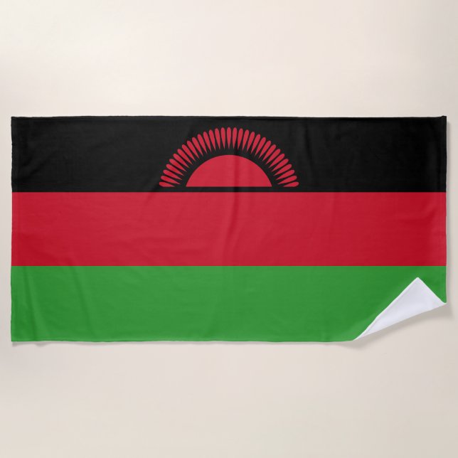 Serviette De Plage Drapeau du Malawi (Devant)