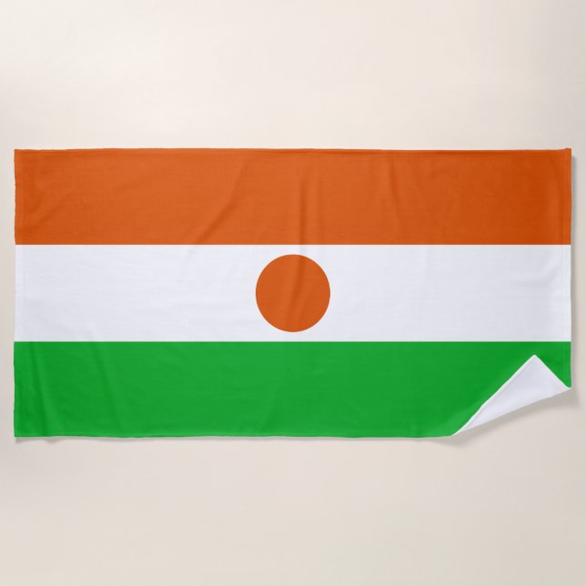 Serviette De Plage Drapeau du Niger (Devant)