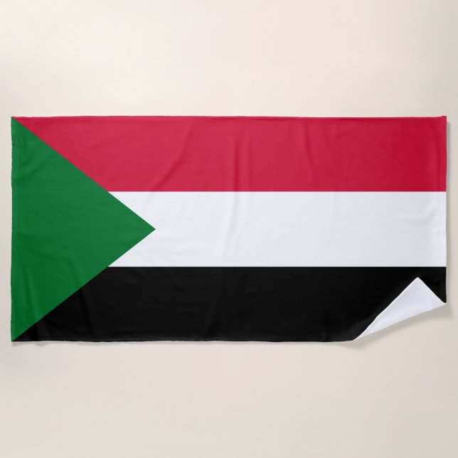 Serviette De Plage Drapeau du Soudan (Devant)