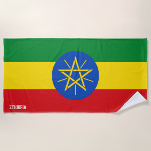 Serviette De Plage Drapeau Ethiopien Splendide Patriotique