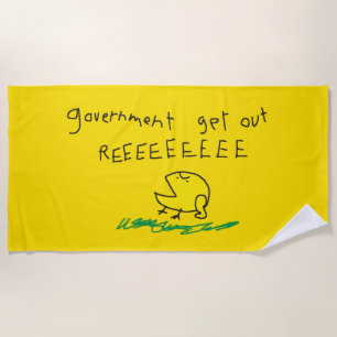 Serviette De Plage Drapeau Gadsden Gouvernement dehors REE SNEKDROITE
