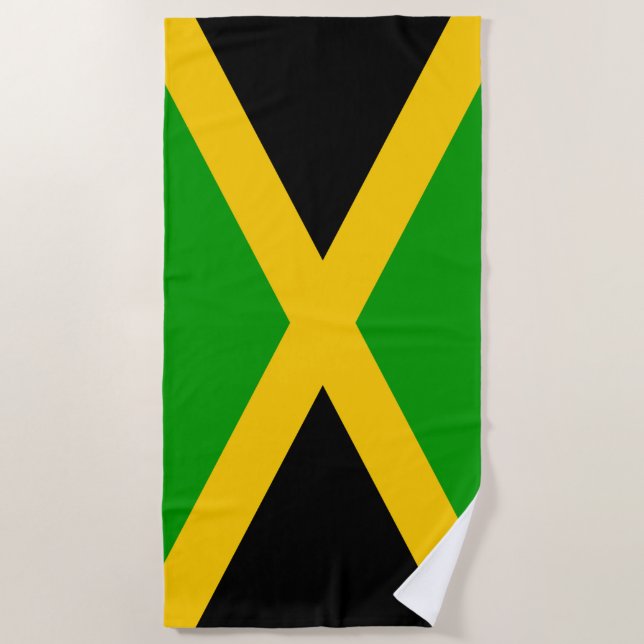 Serviette De Plage Drapeau jamaïcain (Devant)