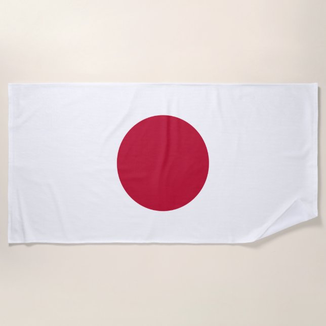 Serviette De Plage Drapeau Japon (Devant)