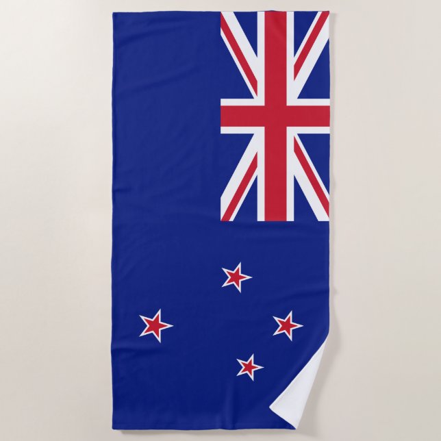 Serviette De Plage Drapeau néo-zélandais (Devant)