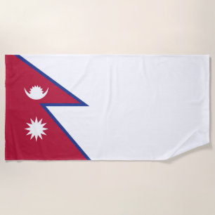 Serviette De Plage Drapeau népalais