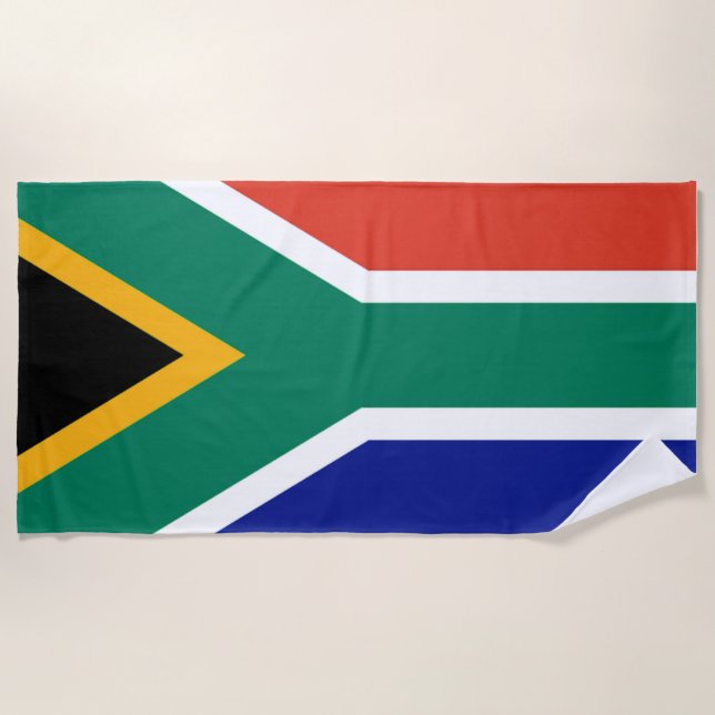 Serviette De Plage Drapeau Patriotique Afrique du Sud Bokke (Devant)
