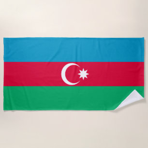 Serviette De Plage Drapeau patriotique azerbaïdjanais