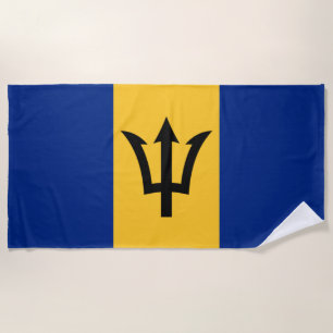 Serviette De Plage Drapeau patriotique de la Barbade