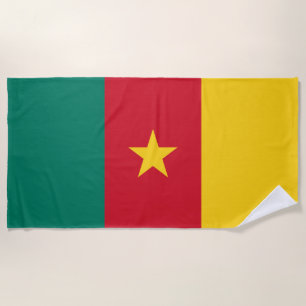 Serviette De Plage Drapeau patriotique du Cameroun