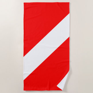 Serviette De Plage Drapeau Plongée Plongée Plongée Plongée Diver Down