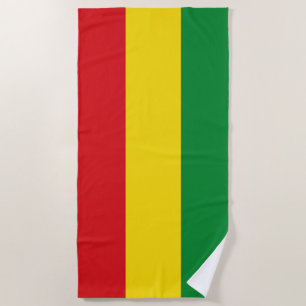 Serviette De Plage Drapeau Rasta Éthiopien rastafari