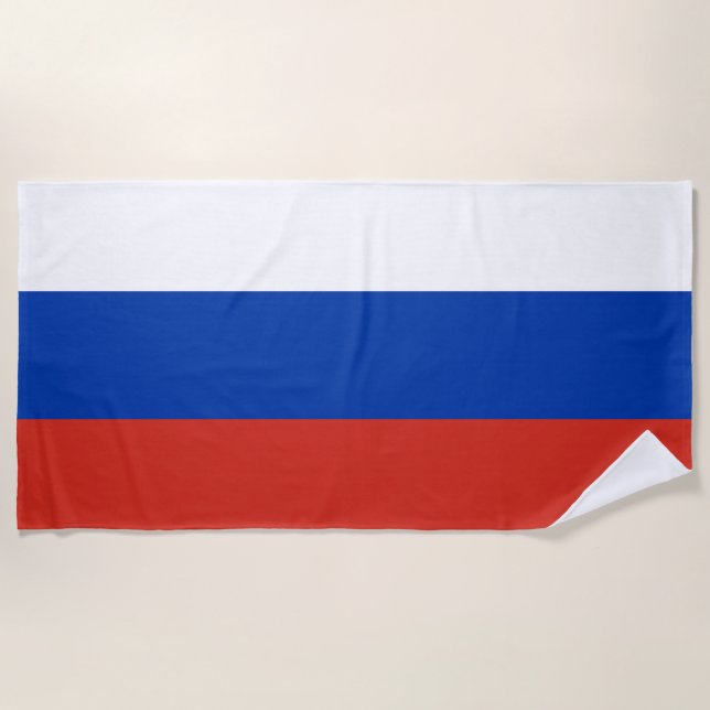 Serviette De Plage Drapeau russe (Devant)