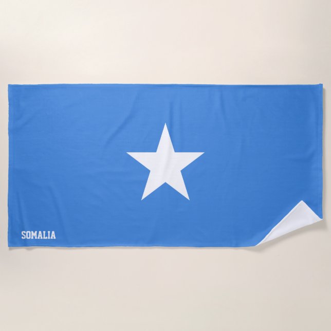 Serviette De Plage Drapeau Somalie Splendide patriotique (Devant)