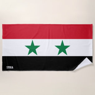 Serviette De Plage Drapeau syrien Splendide patriotique