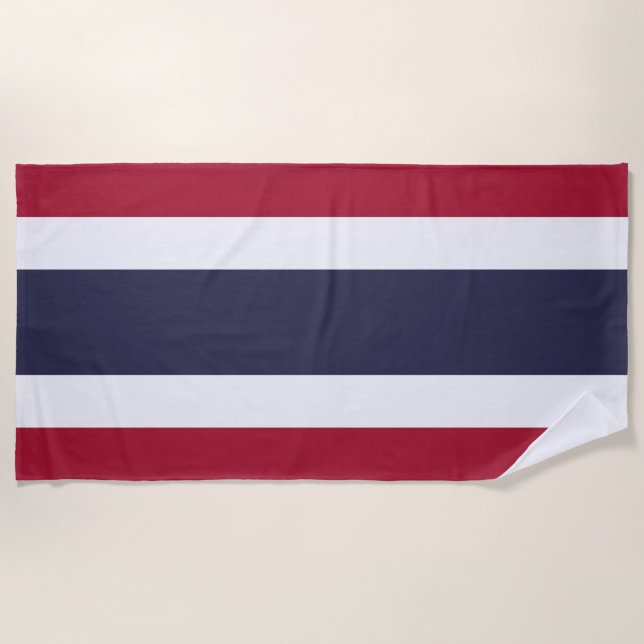 Serviette De Plage Drapeau Thaïlande  (Devant)