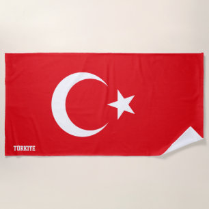 Serviette De Plage Drapeau Turquie Splendide patriotique