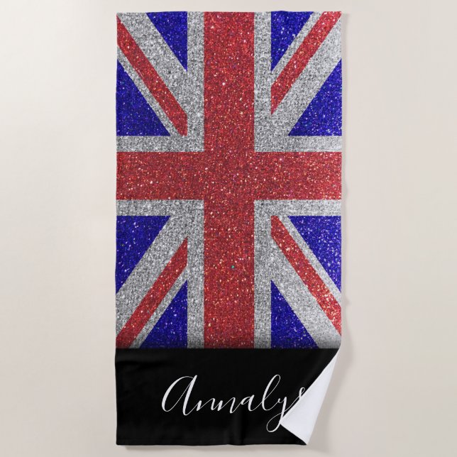 Serviette De Plage Drapeau Union Jack du Royaume-Uni London Parties s (Devant)