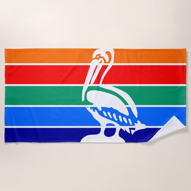 Serviette De Plage Drapeau urbain de Saint-Pétersbourg (Floride) (Devant)
