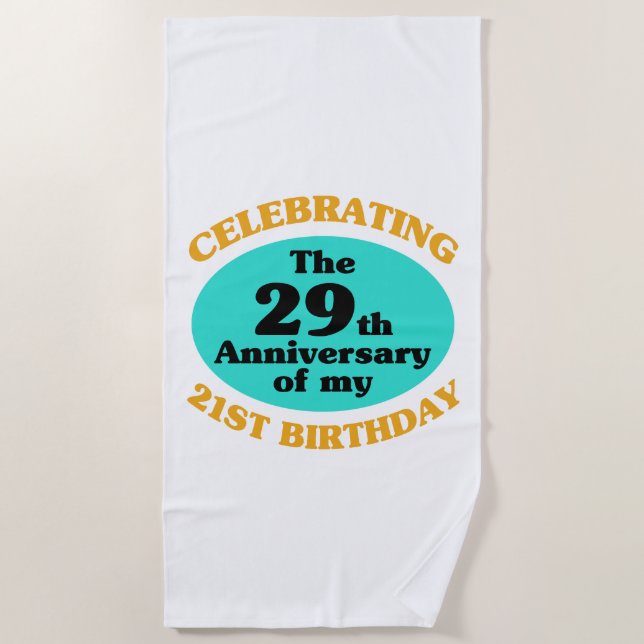 Serviette De Plage Drôle 50e anniversaire Gag cadeau (Devant)