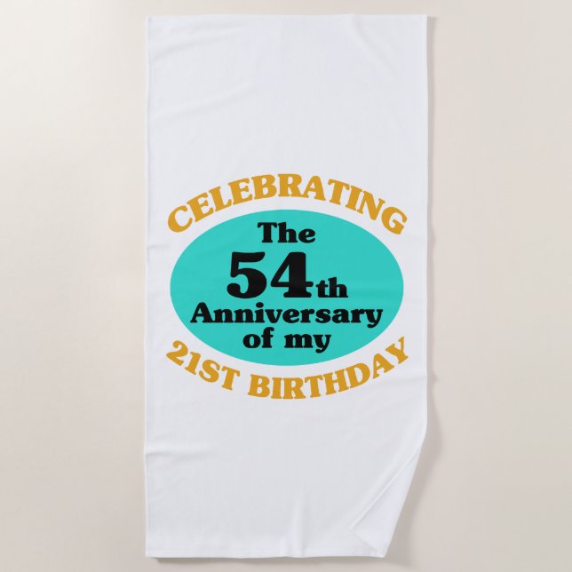 Serviette De Plage Drôle 75e anniversaire Gag cadeau (Devant)
